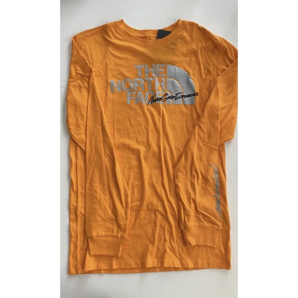The North Face Men's‎ Long Sleeve Orange T-Shirt Size L